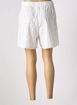 Short fermeture zippée sous rabat boutonné blanc EXQUISS'S femme