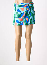 Jupe short taille élastique bleu COPPEROSE femme