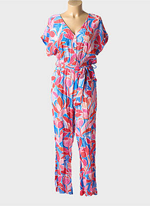 Combi-pantalon fermeture boutonnée sur le devant manches courtes rose IN APRIL 1986 femme