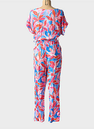 Combi-pantalon fermeture boutonnée sur le devant manches courtes rose IN APRIL 1986 femme