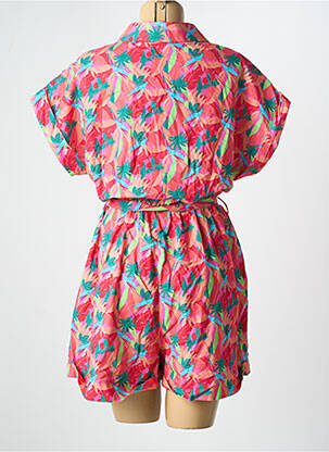 Combishort fermeture boutonnée sur le devant manches courtes rose LILI SIDONIO femme