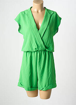 Combishort coupe fluide manches courtes vert NEW COLLECTION femme