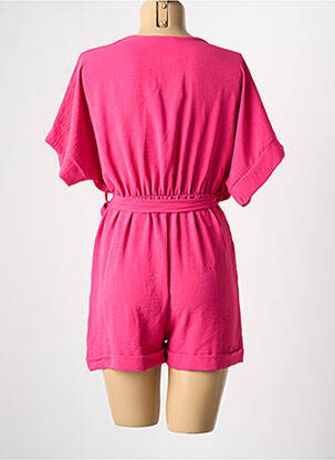 Combishort coupe fluide manches courtes rose NEW COLLECTION femme
