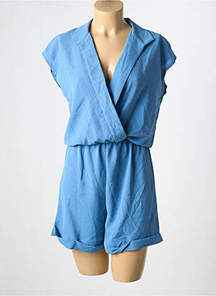 Combishort coupe fluide manches courtes bleu NEW COLLECTION femme