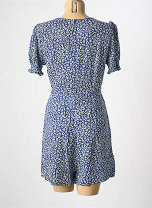 Combishort coupe fluide manches courtes bleu COPPEROSE femme