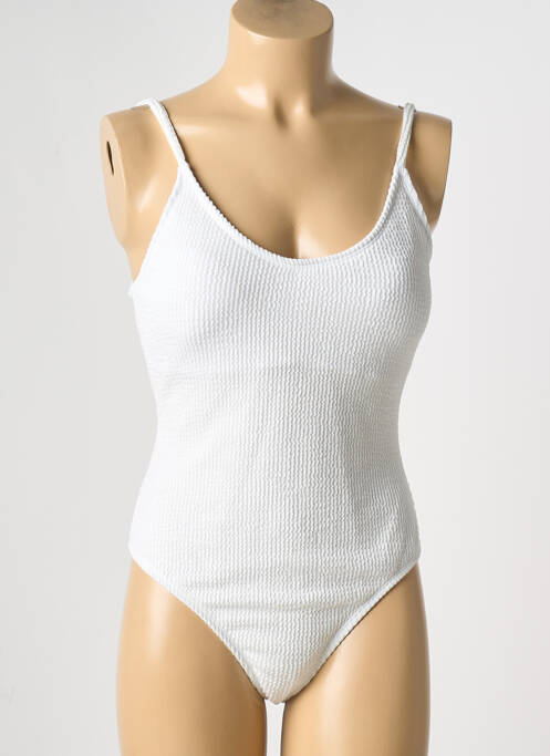 Maillot de bain 1 pièce blanc MOLLY BRACKEN pour femme