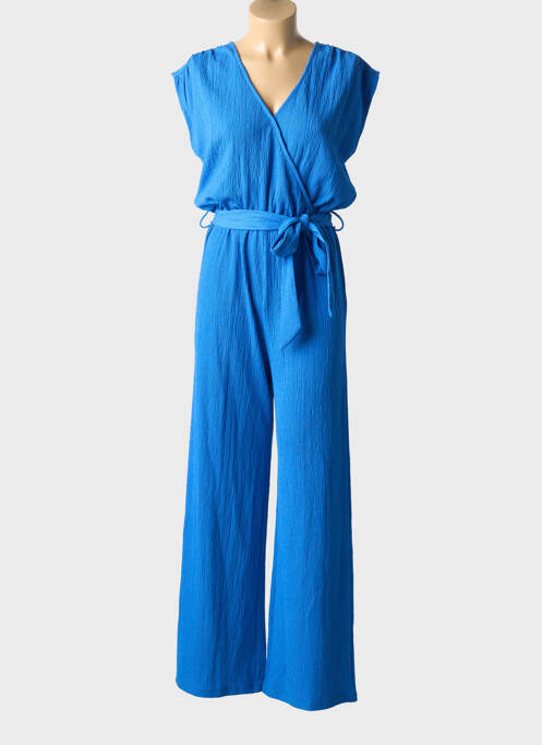 Combi-pantalon coupe fluide manches courtes bleu MOLLY BRACKEN femme