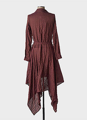 Robe longue manches longues manches longues violet SEMIOLOGY femme