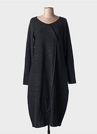 Robe pull coupe droite manches longues noir LUUKAA femme