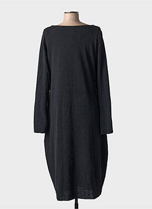 Robe pull coupe droite manches longues noir LUUKAA femme