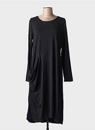 Robe mi-longue manches longues manches longues noir ELSEWHERE femme