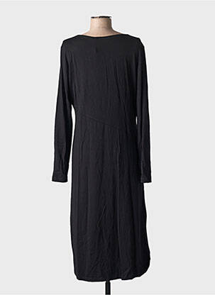Robe mi-longue manches longues manches longues noir ELSEWHERE femme