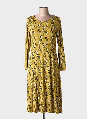 Robe mi-longue imprimé fleurs manches longues vert WHITE STUFF femme