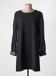 Robe mi-longue manches longues manches longues noir SEMIOLOGY femme