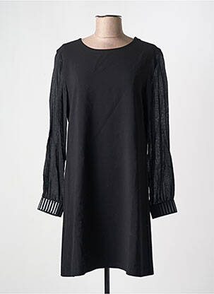Robe mi-longue manches longues manches longues noir SEMIOLOGY femme