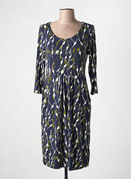 Robe mi-longue imprimé fantaisie manches longues bleu WHITE STUFF femme