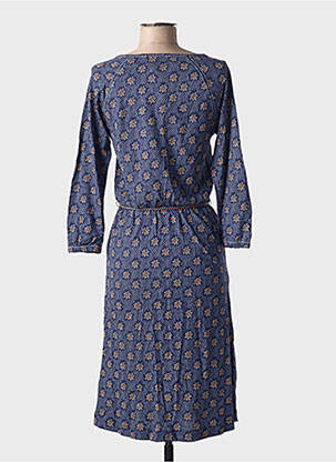 Robe mi-longue imprimé fantaisie manches longues bleu WHITE STUFF femme