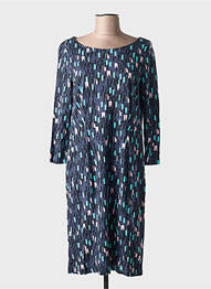 Robe mi-longue imprimé fantaisie manches longues bleu WHITE STUFF femme