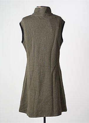 Robe mi-longue manches courtes manches courtes vert SEMIOLOGY femme