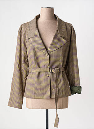 Veste casual col tailleur marron SEMIOLOGY femme