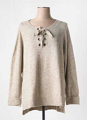 Pull coupe droite manches longues beige WHITE STUFF femme