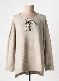 Pull stretch manches longues beige WHITE STUFF femme