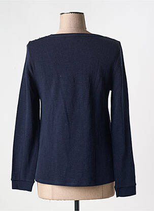 Pull coupe cintrée manches longues bleu GARELLA femme