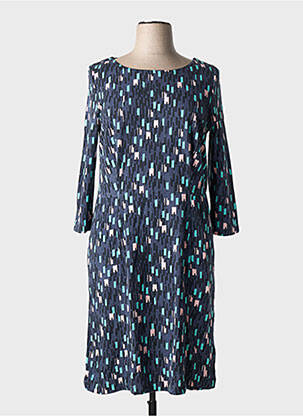 Robe mi-longue imprimé fantaisie manches longues bleu WHITE STUFF femme