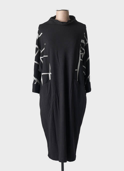 Robe mi-longue noir OZAI N KU pour femme