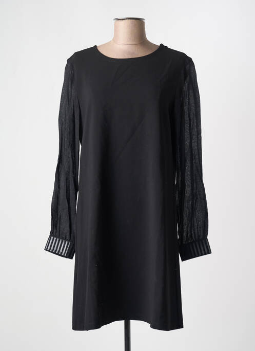 Robe mi-longue noir SEMIOLOGY pour femme