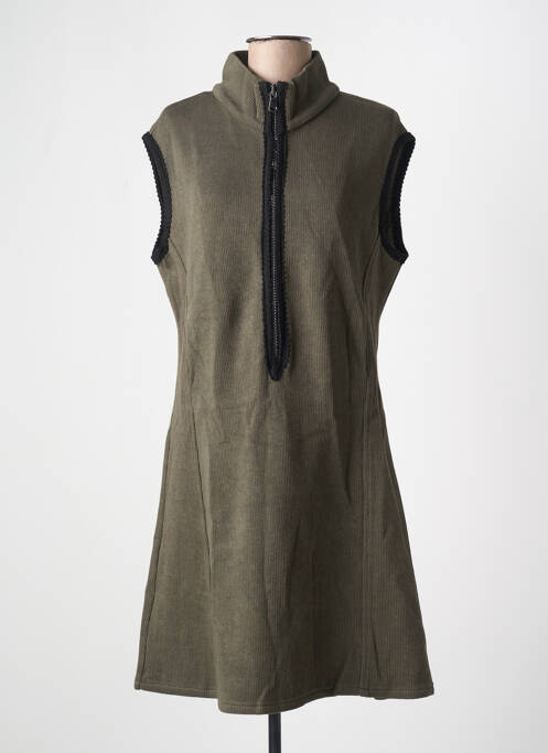 Robe mi-longue vert SEMIOLOGY pour femme