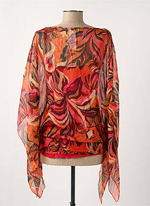 Top imprimé fantaisie manches longues orange CRISTINA GAVIOLI femme