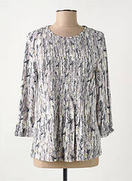 Top imprimé fantaisie manches 3/4 gris WHITE STUFF femme