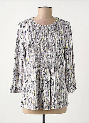 Top imprimé fantaisie manches 3/4 gris WHITE STUFF femme
