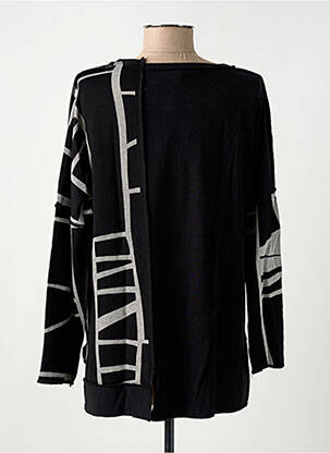 T-shirt manches 3/4 manches 3/4 noir OZAI N KU femme