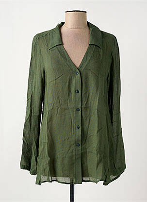 Chemisier coupe droite manches longues vert SEMIOLOGY femme