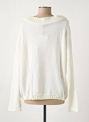 Pull coupe droite manches longues blanc SEMIOLOGY femme