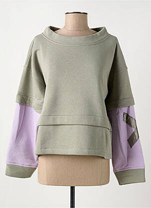 Sweat-shirt manches longues manches longues vert SEMIOLOGY femme