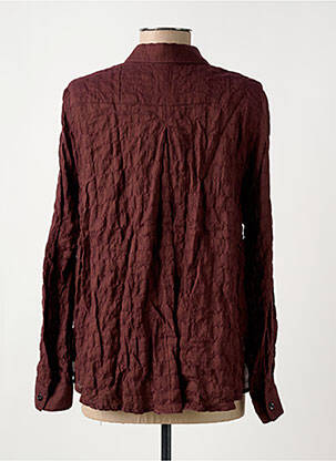 Chemisier imprimé fantaisie manches longues marron SEMIOLOGY femme