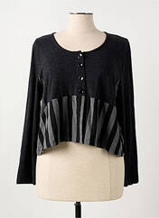 Gilet manches longues gris G!OZE pour femme seconde vue