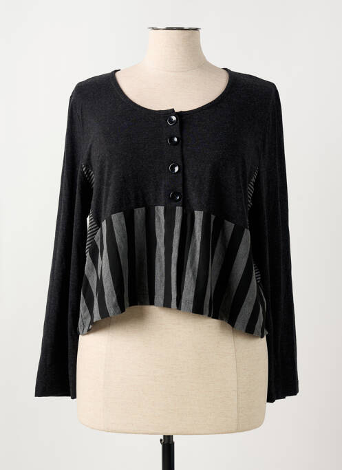 Gilet manches longues gris G!OZE pour femme