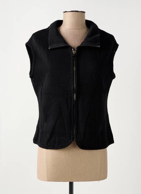 Gilet sans manche noir SEMIOLOGY pour femme