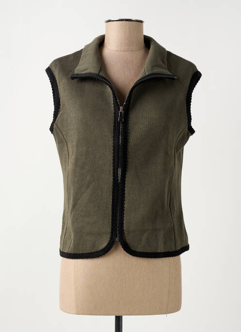 Gilet sans manche vert SEMIOLOGY pour femme