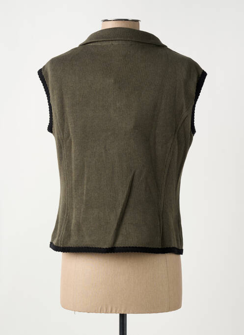 Gilet sans manche vert SEMIOLOGY pour femme