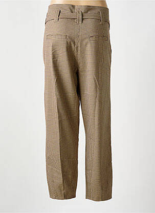 Pantalon chino fermeture zippée sous rabat boutonné beige SEMIOLOGY femme
