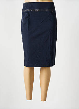 Jupe mi-longue stretch bleu GARELLA femme
