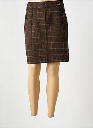 Jupe courte doublure marron WHITE STUFF femme