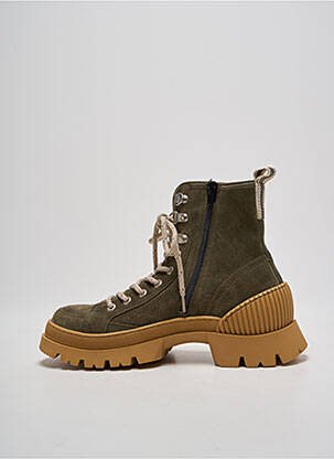 Bottines/boots nubuck talon plat jusqu'à 3cm vert PHILIPPE MORVAN femme
