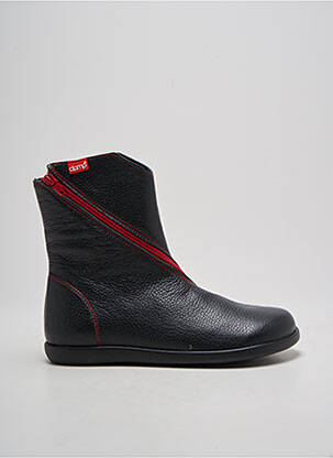 Bottines/boots matière lisse talon plat jusqu'à 3cm noir CLAMP femme