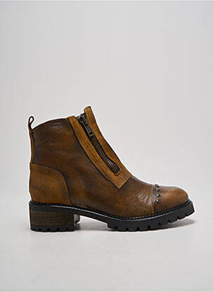 Bottines/boots matière lisse talon de 4 à 6cm marron CASTA femme